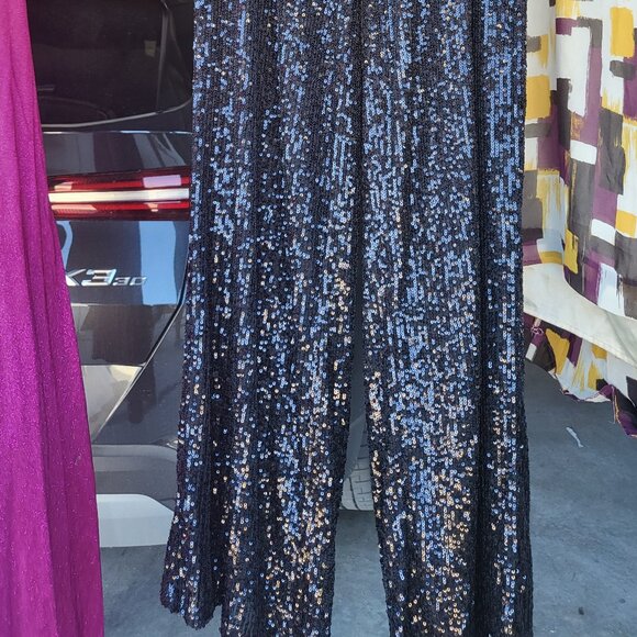 Cable and Gauge Pants - Sequins wide-leg Party Pants